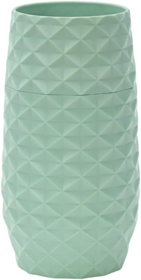 The Amaranth Vase - Unique Design for Easy Water Draining and Stem Access - Impact Resistant Plastic and Marble Blend - The Smart Vase for Floral Arrangements (White)