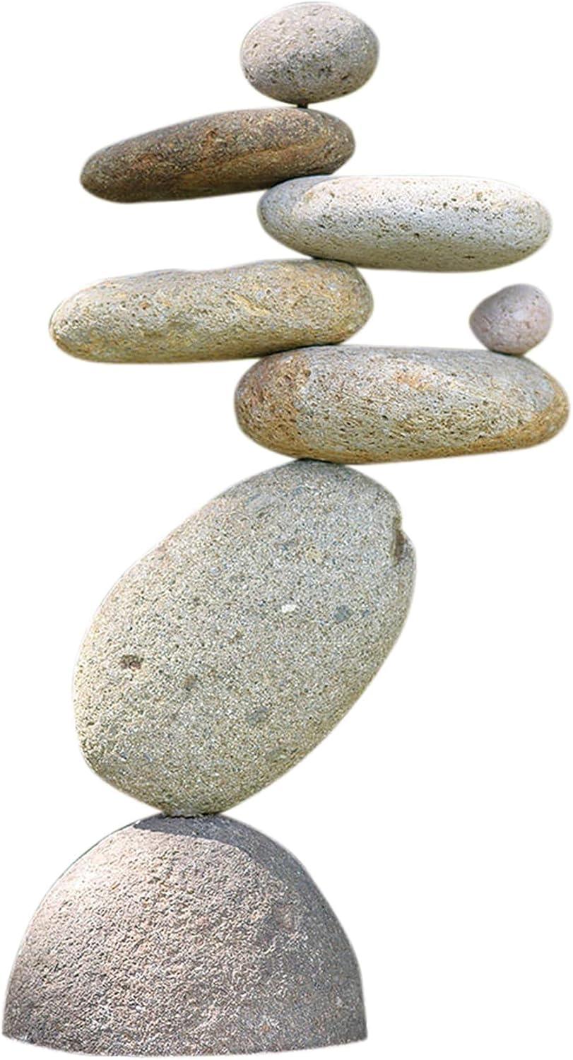 Ancient Graffiti Eight-Stone Balancing Cairn - Indoor/Outdoor Garden Decoration