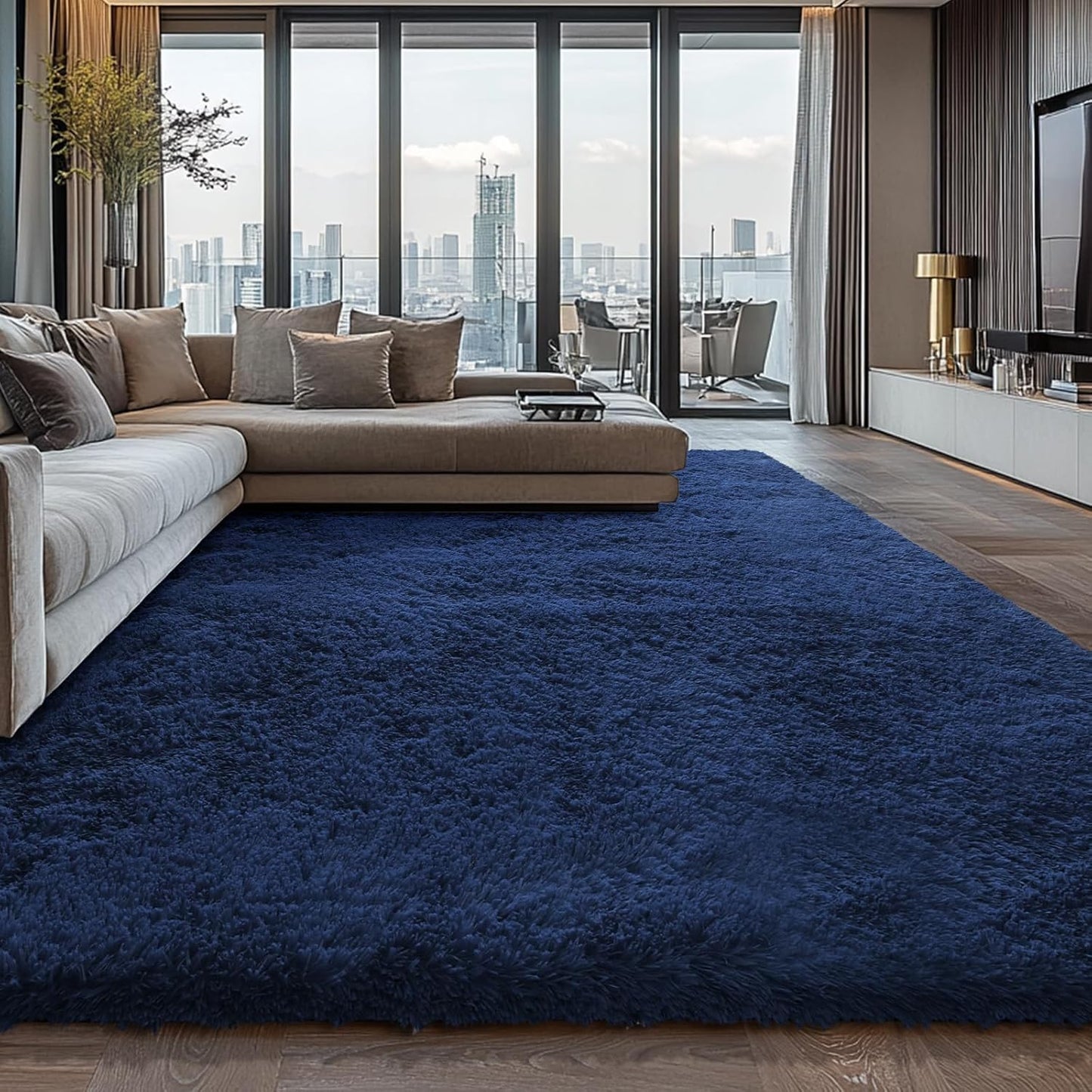 Shag Area Rugs for Bedroom Living Room,4X6 Ultra Soft Fluffy Area Rugs for Dorm, Indoor Carpet Nursery Rugs for Kids Room Home Decor,Tie-Dye Grey