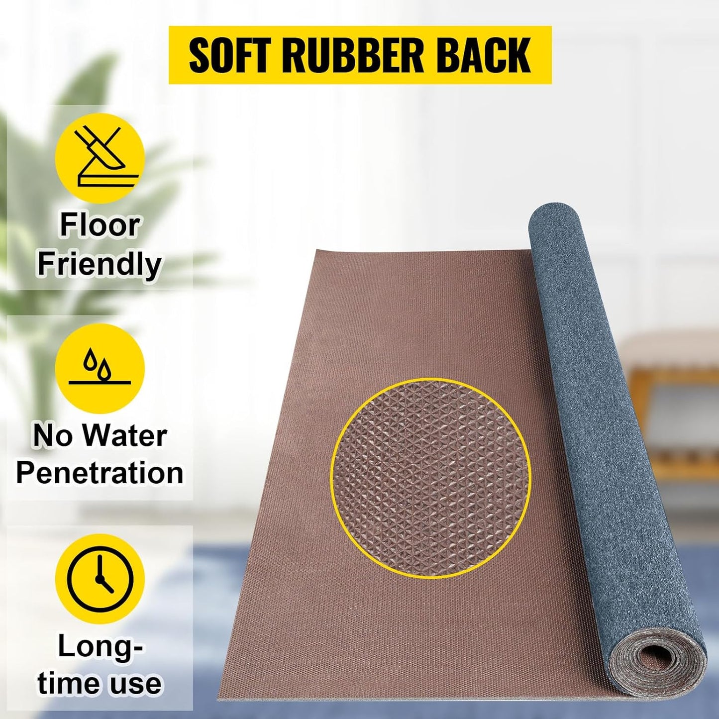 Happybuy 6 ft x 13 ft Grey Marine Carpet for Boats Waterproof - 0.18" Thick Indoor Outdoor Rug Carpet Roll for Home Patio Porch Deck