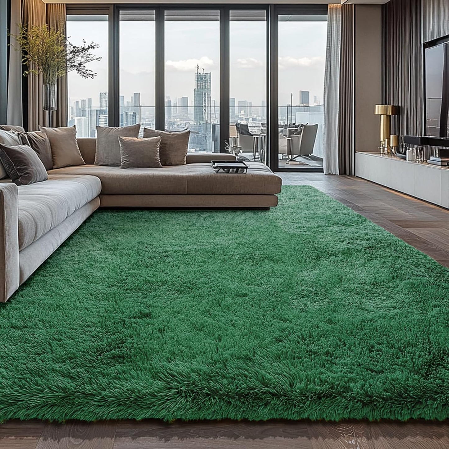 Shag Area Rugs for Bedroom Living Room,4X6 Ultra Soft Fluffy Area Rugs for Dorm, Indoor Carpet Nursery Rugs for Kids Room Home Decor,Tie-Dye Grey
