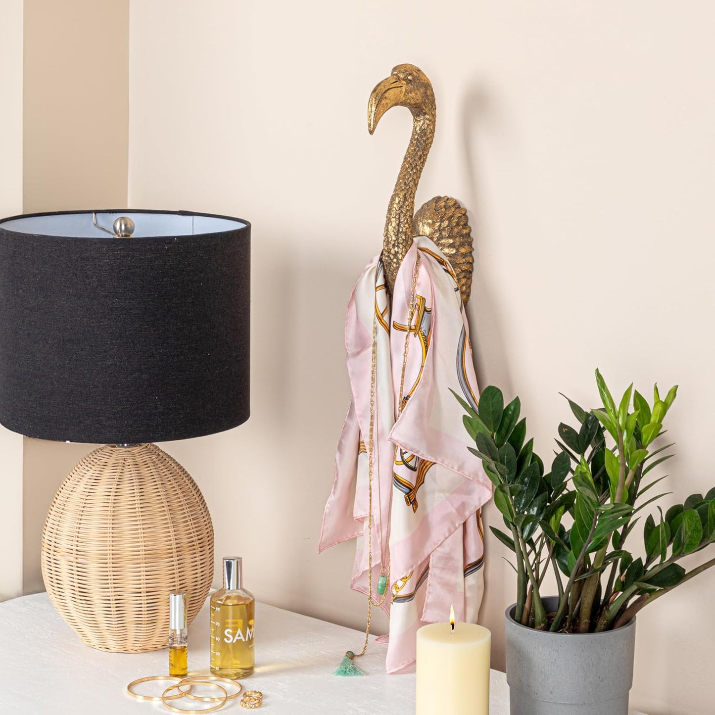 Creative Co-Op Decorative Resin Bird Head Wall Decor, Gold