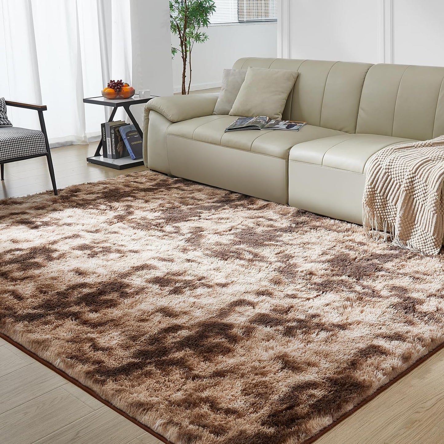5X8 Ultra Soft Rug for Living Room, 5X8 Fluffy Shag Area Rug for Bedroom, Modern Shaggy Carpets Fuzzy Rug for Teens Dorm Nursery Home Decor Aesthetic, Upgrade Anti-Skid Durable, Grey