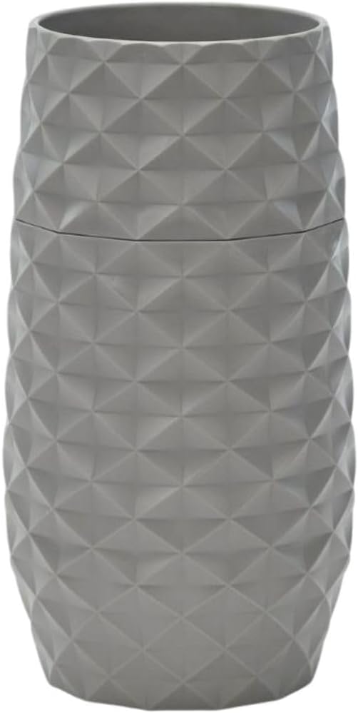 The Amaranth Vase - Unique Design for Easy Water Draining and Stem Access - Impact Resistant Plastic and Marble Blend - The Smart Vase for Floral Arrangements (White)