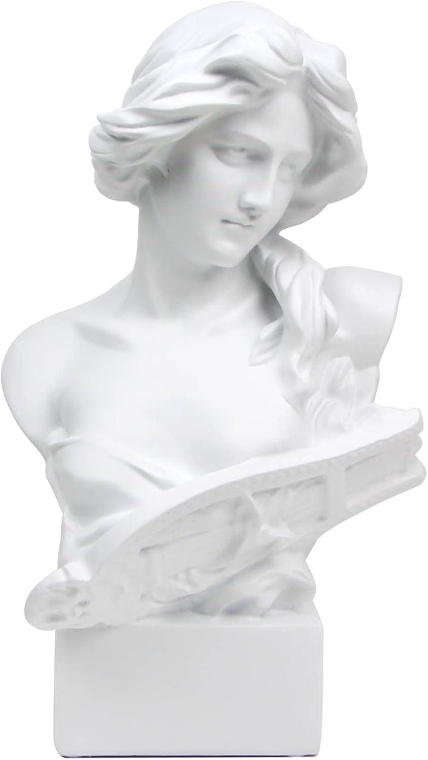 Norrclp 11in Greek Statue of David, Classic Roman Bust Greek Mythology Sculpture for Home Decor