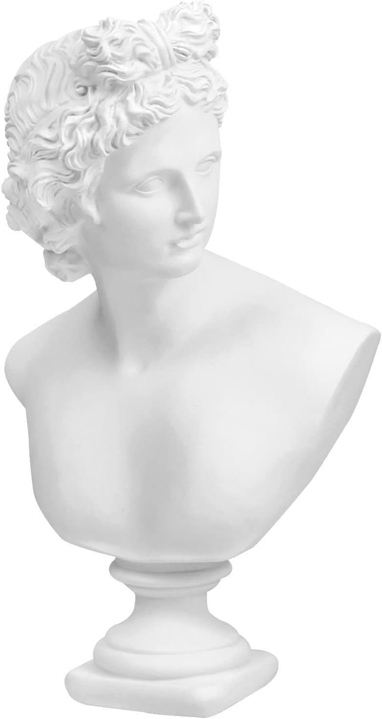 Norrclp 11in Greek Statue of David, Classic Roman Bust Greek Mythology Sculpture for Home Decor