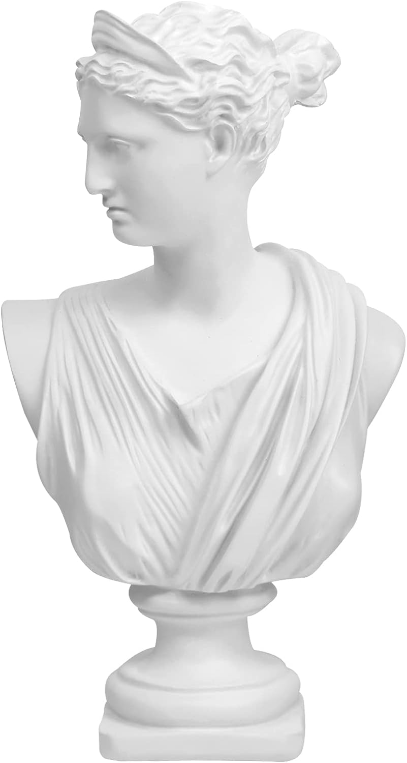 Norrclp 11in Greek Statue of David, Classic Roman Bust Greek Mythology Sculpture for Home Decor