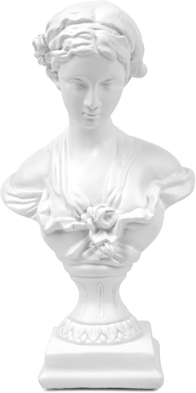 Norrclp 11in Greek Statue of David, Classic Roman Bust Greek Mythology Sculpture for Home Decor