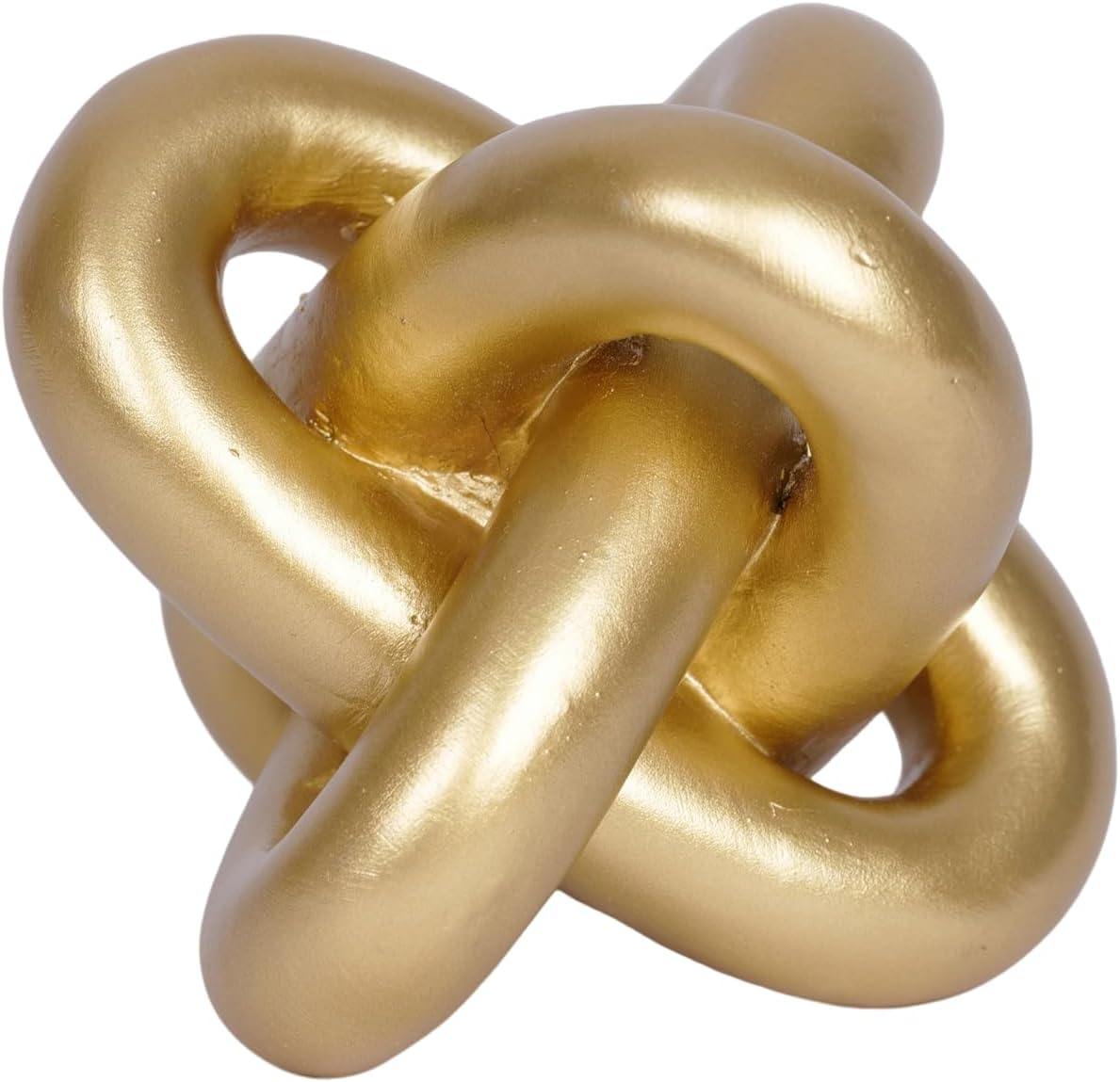 Modern Geometric Round Sculpture Gold Knot Statue Decor Tabletop Sculpture and Figurines Round Decorative Ornaments Knick Knacks Home Decor for Shelves Coffee Table Bookshelf Decoration Gifts