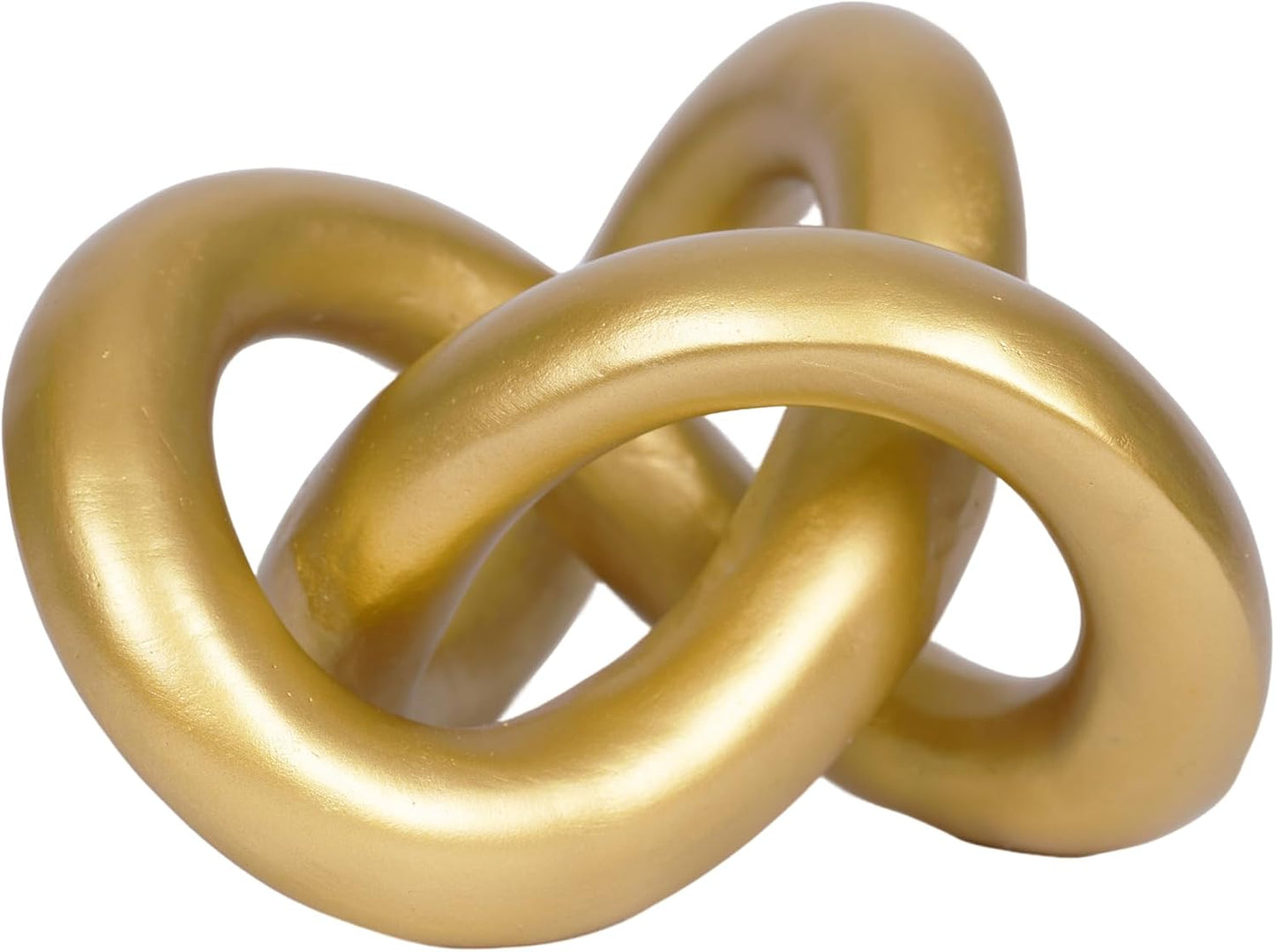 Modern Geometric Round Sculpture Gold Knot Statue Decor Tabletop Sculpture and Figurines Round Decorative Ornaments Knick Knacks Home Decor for Shelves Coffee Table Bookshelf Decoration Gifts