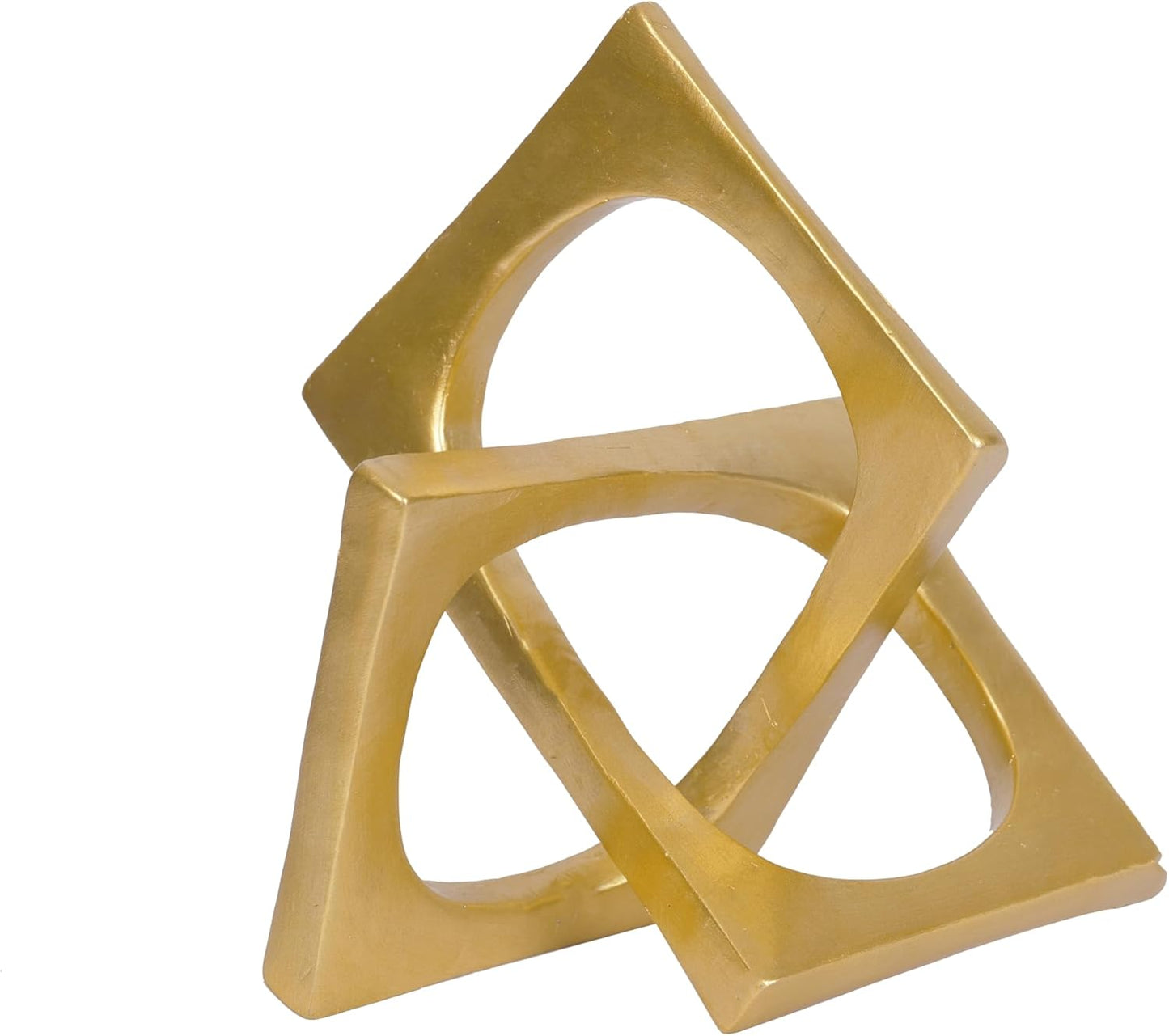 Modern Geometric Round Sculpture Gold Knot Statue Decor Tabletop Sculpture and Figurines Round Decorative Ornaments Knick Knacks Home Decor for Shelves Coffee Table Bookshelf Decoration Gifts