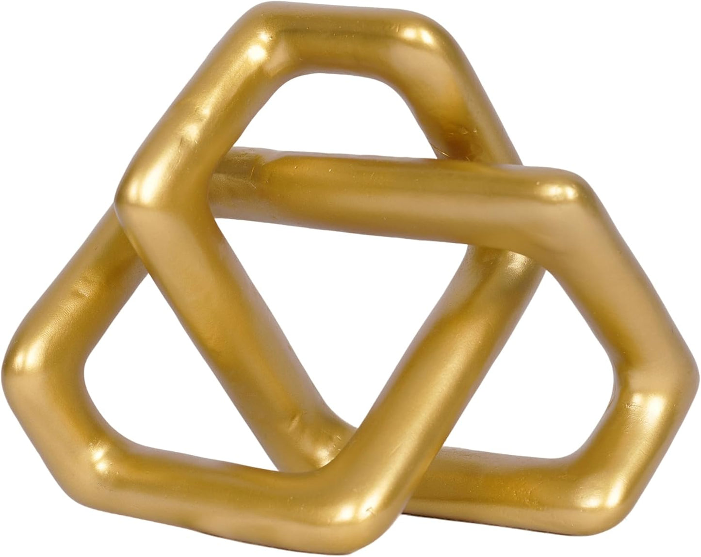 Modern Geometric Round Sculpture Gold Knot Statue Decor Tabletop Sculpture and Figurines Round Decorative Ornaments Knick Knacks Home Decor for Shelves Coffee Table Bookshelf Decoration Gifts