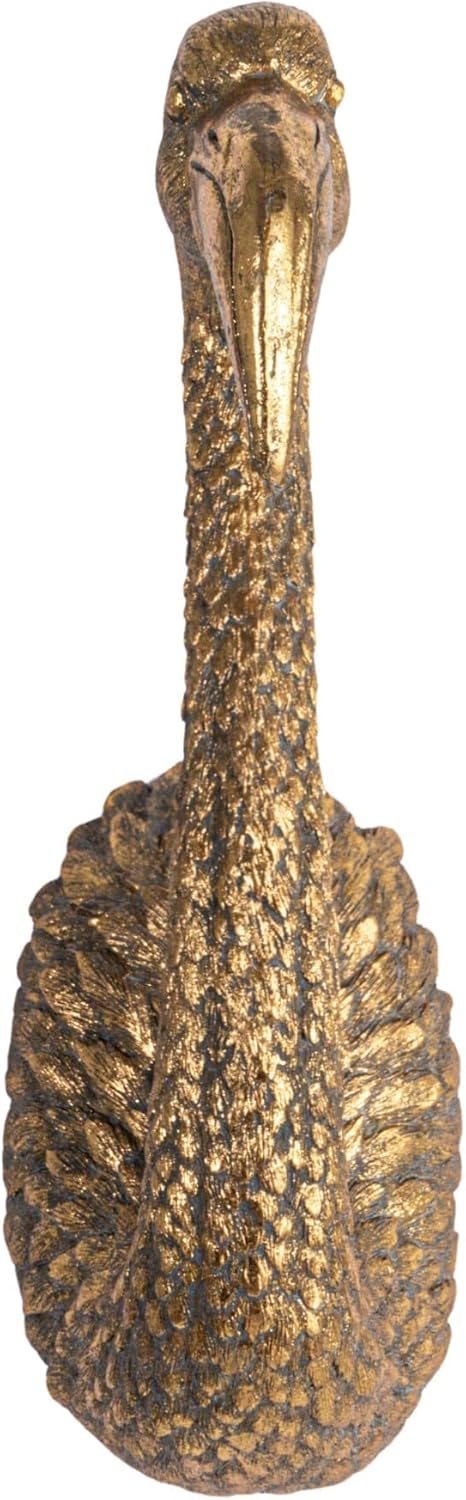Creative Co-Op Decorative Resin Bird Head Wall Decor, Gold