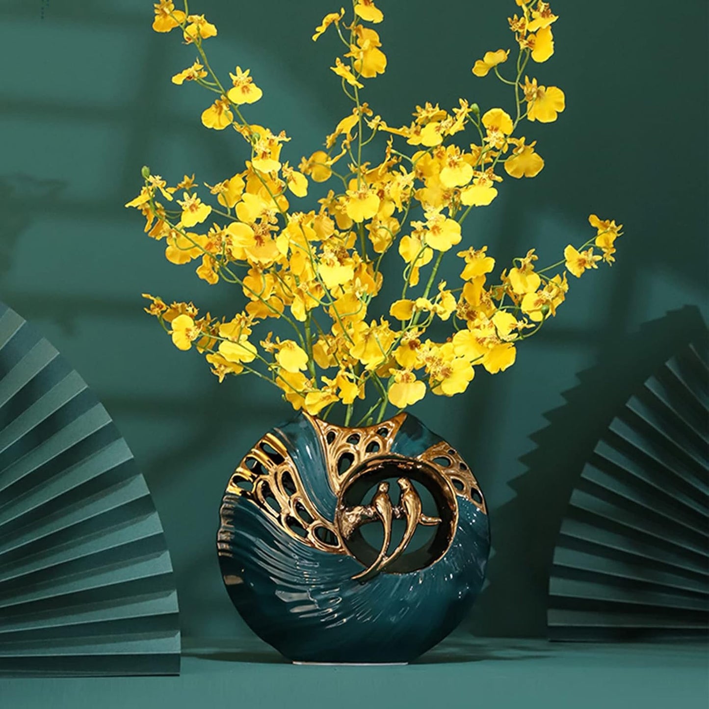 Modern Abstract Art Ceramic Statue Home Decoration House Decorations Living Room Coffee Table Decor Collectible Figurines Sculpture Decoration Ornaments for Living Room(Vase)