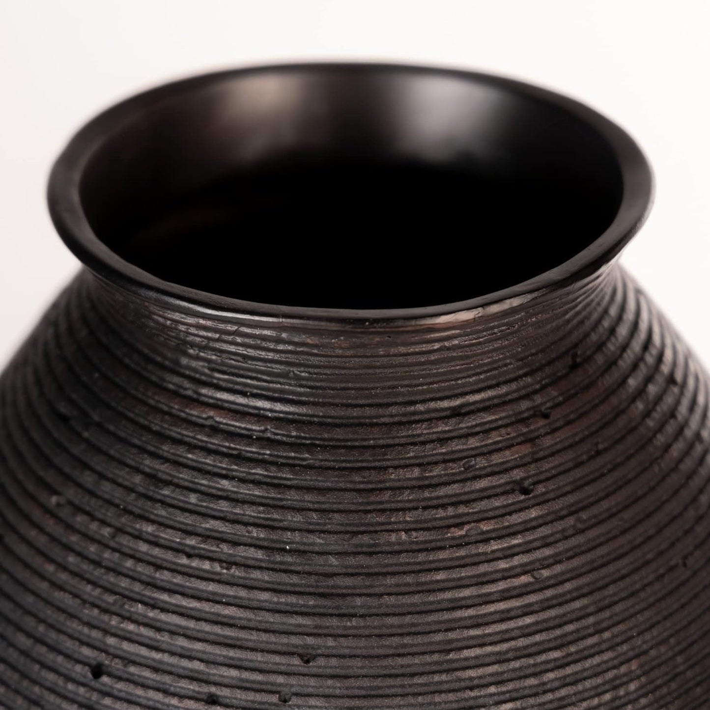 Signature Design by Ashley Hannela 12" Modern Distressed Polyresin Vase, Antique Brown