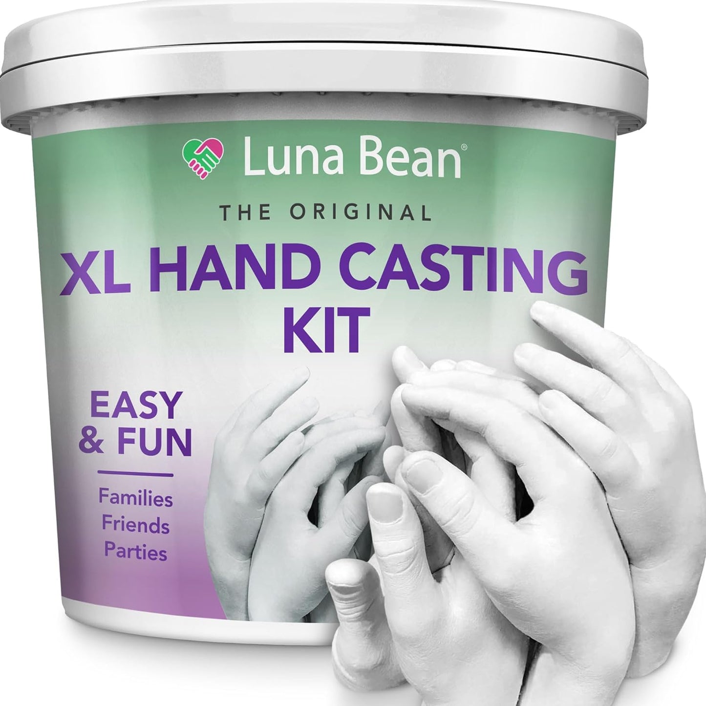 Luna Bean Hand Casting Kit – The Original Hand Mold Kit for Couples – Birthday Gifts, Bridal Shower, Wedding, Engagement Gifts for Her Him Anniversary for Men Women Wife Husband Boyfriend Girlfriend