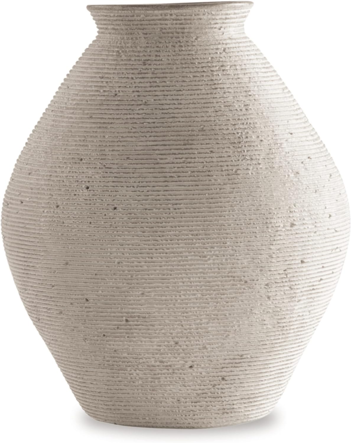 Signature Design by Ashley Hannela 12" Modern Distressed Polyresin Vase, Antique Brown