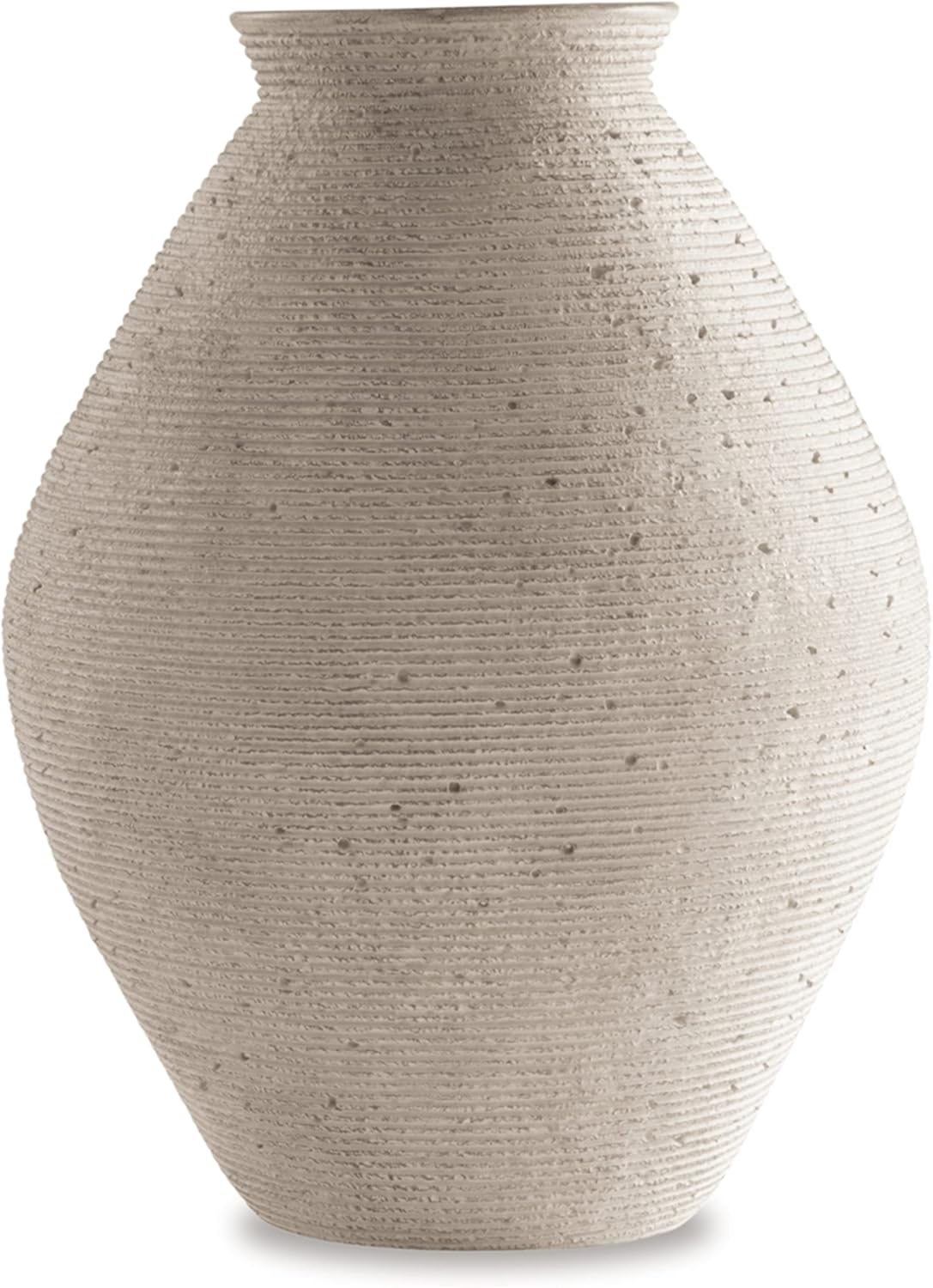 Signature Design by Ashley Hannela 12" Modern Distressed Polyresin Vase, Antique Brown
