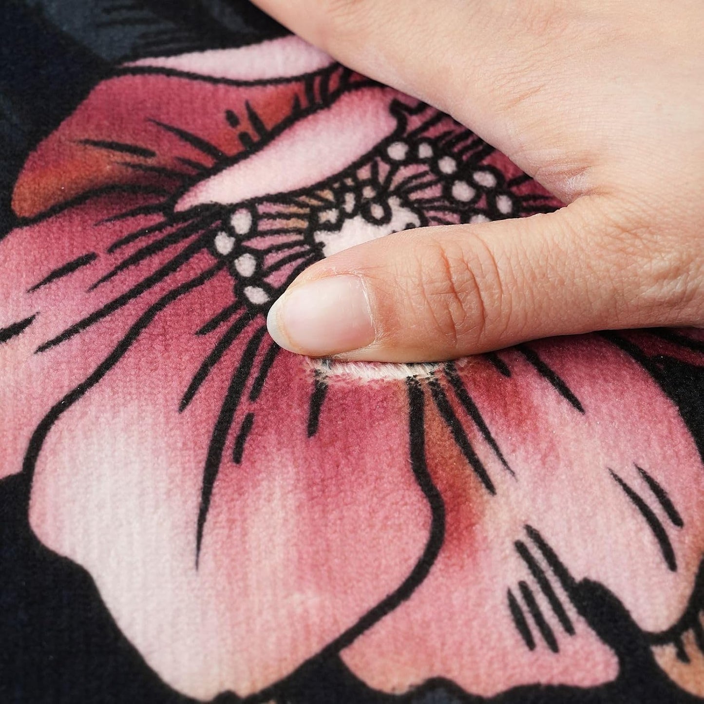 Runner Rug for Kitchen Rug Non Slip 2'6''x8' Washable Rugs with Rubber Backing Soft Floral Butterfly Carpet Runner for Kitchen Laundry Bedroom Bathroom, Black