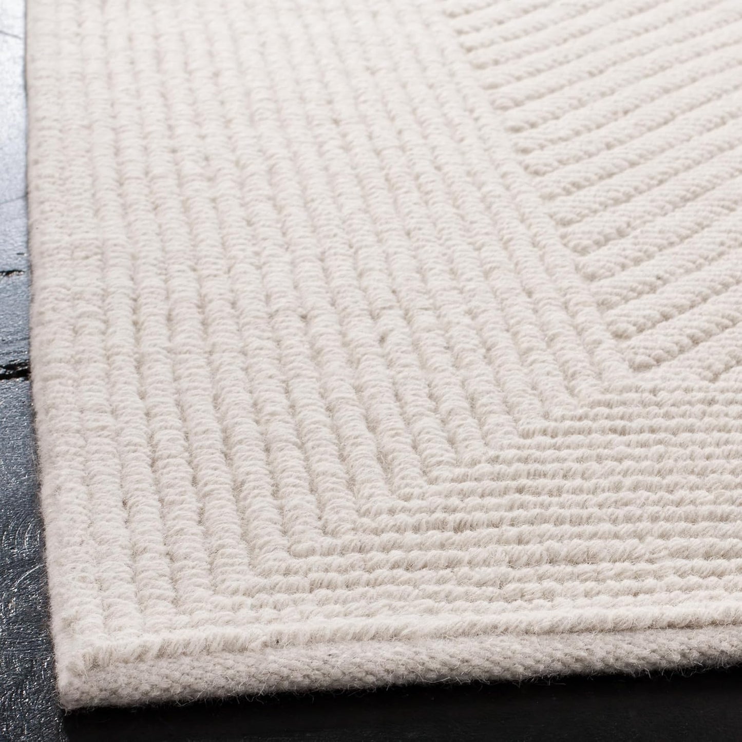 SAFAVIEH Natura Collection 9' x 12' Ivory NAT450A Handmade Wool Living Room Dining Bedroom Area Rug