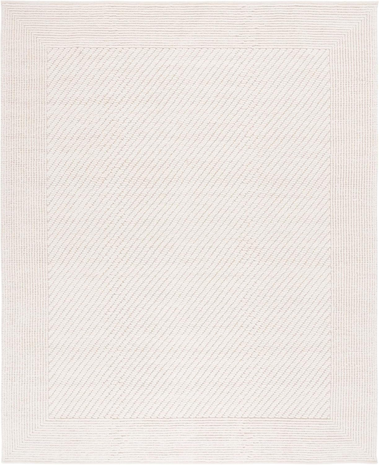 SAFAVIEH Natura Collection 9' x 12' Ivory NAT450A Handmade Wool Living Room Dining Bedroom Area Rug